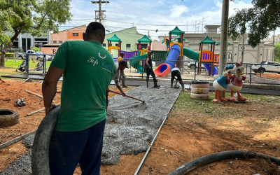 Prefeitura de Americana inicia concretagem do novo calçamento da Praça Malala